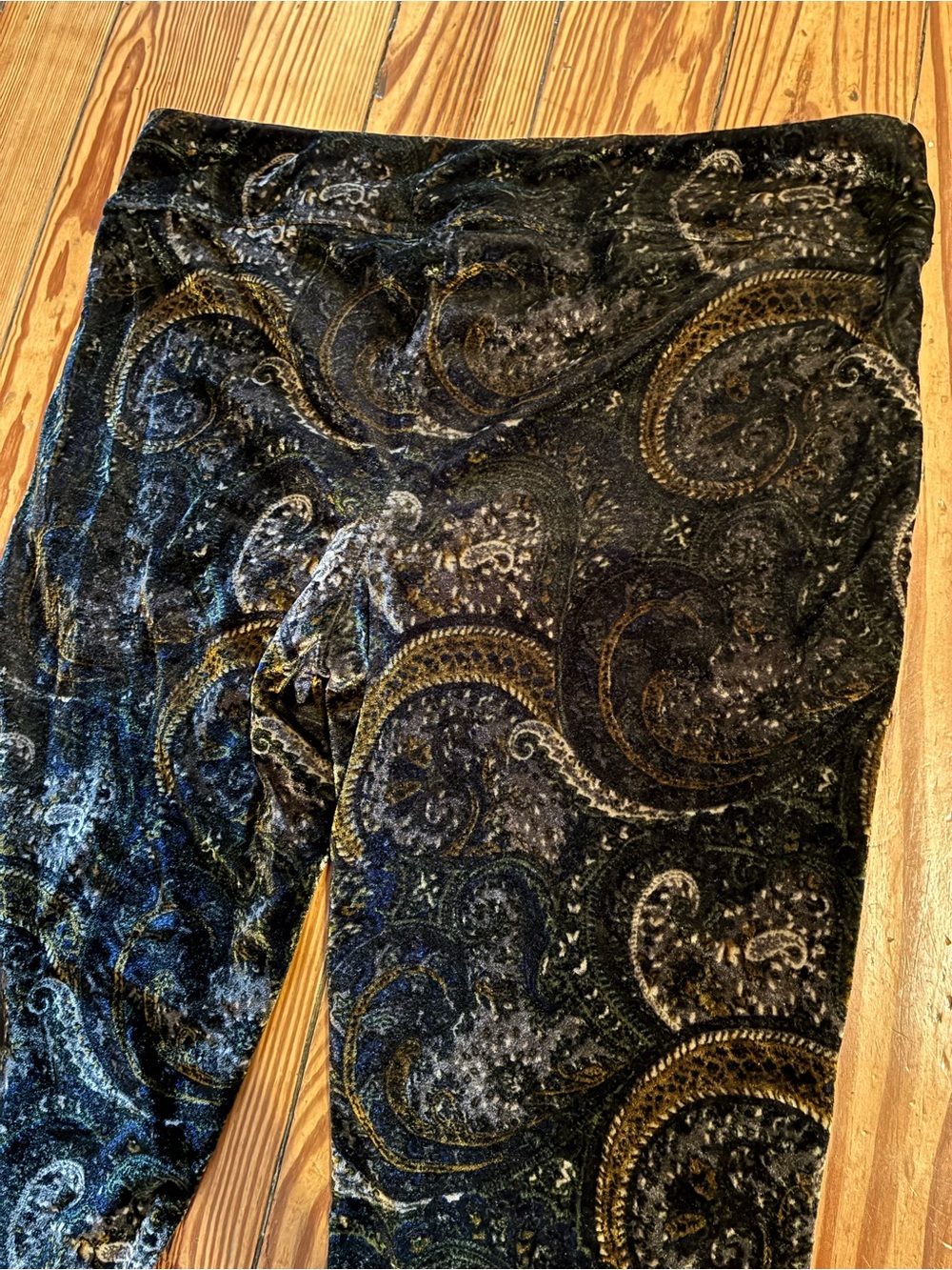 Free People Maura Velvet Paisley Burnout Flare Pants - Picture 7 of 7